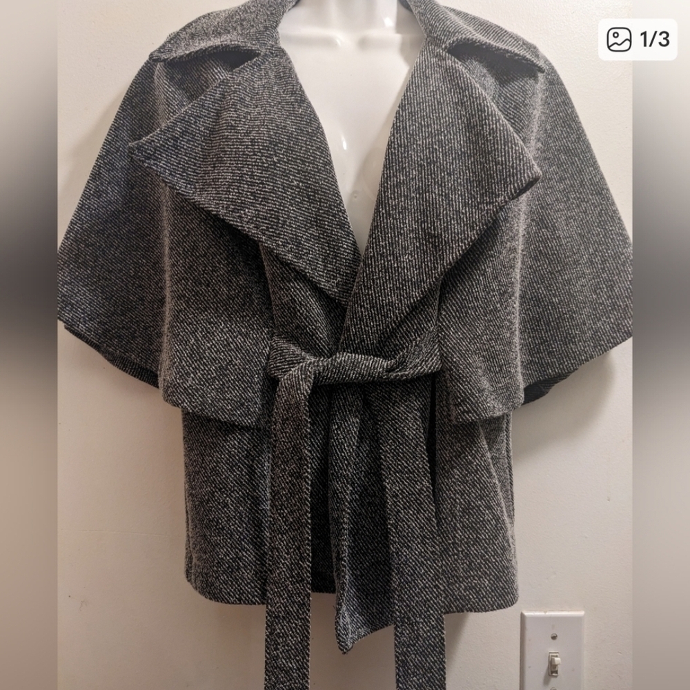 Gray Women's Sweater with Belt